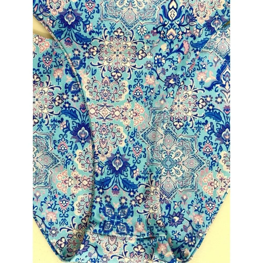 Kulani Kinis Santorini Blue Multicolor Bikini Bottoms Size XL